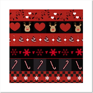 Ugly christmas sweet pattern Posters and Art